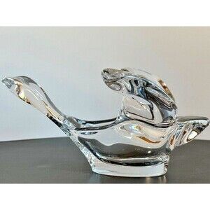 Vintage Princess House Crystal Dove Candy Dish Made in France Bird in Flight